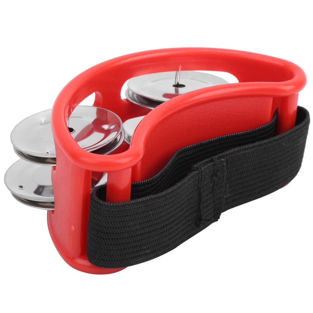 Elliptical Tambourine Percussion Jingle Fußglocke Cajon Box Trommel Zubehör GeschenkRot