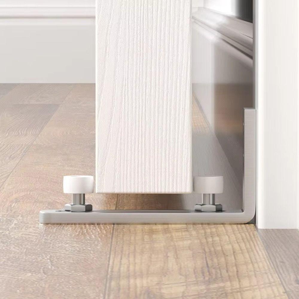 Adjustable Barn Door Floor Guide Double Wheel Bottom Guide Quiet Barn Door Swing Stop Garage