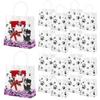50 Packs Dog Paw Print Clear PVC Gift Bags with Handle Reusable