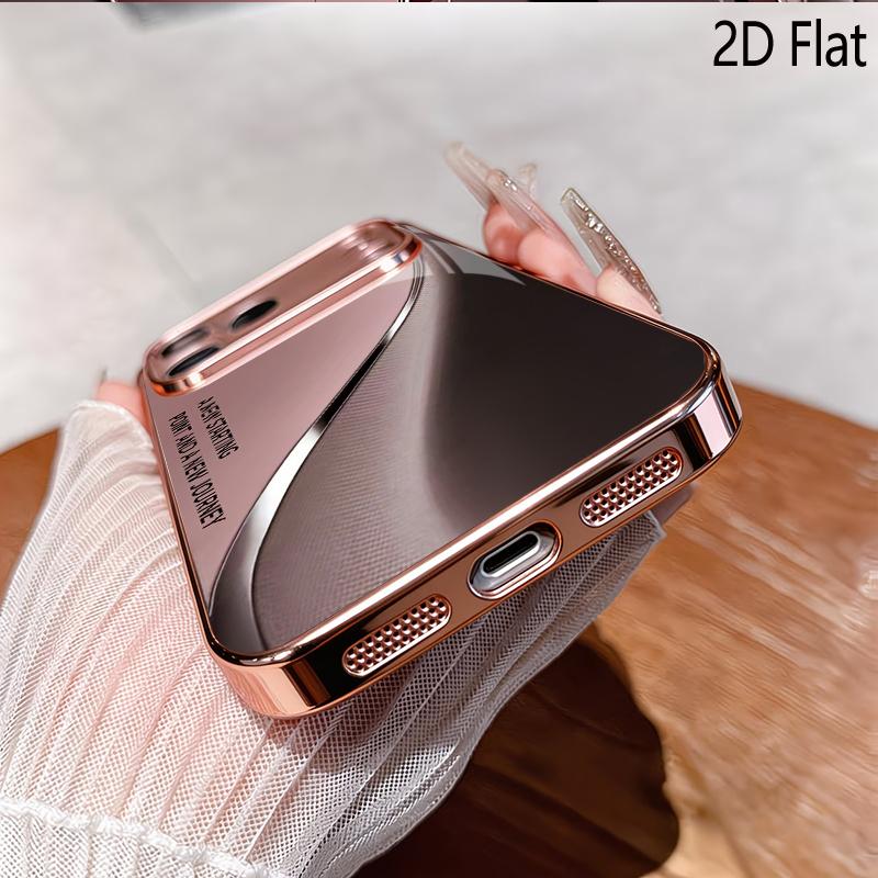 erCurve 2DFlat For iPhone17 18 16 15 14 13 12 11 Pro Max XS XR 8 7Plus Phone Cover Shockproof Protective Back Cover