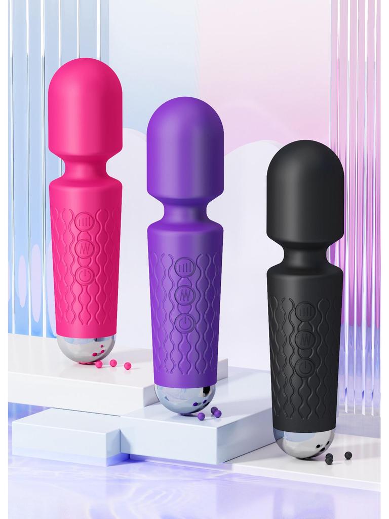 8-Speed, 20-Frequency Rechargeable Vibrating AV Rod for Women