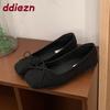 Fashion 2025 New Fashion Butterfly-Knot Ladies Flats With Shoes Soft Female Shallow Footwear Square Toe Women Ballet Flats Shoes
