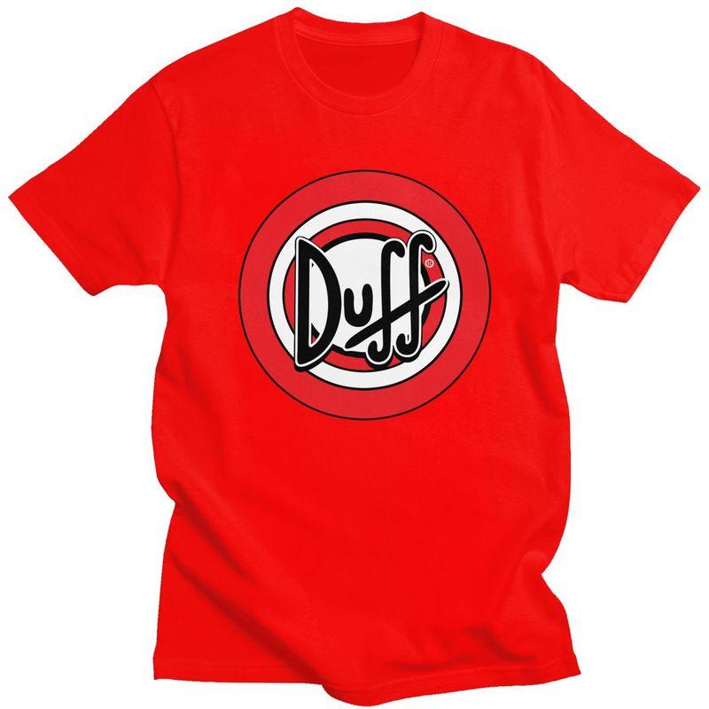 Custom Duff Beer T Shirt for Men Pure Cotton Tshirt Tee Short Sleeves Tshirts Slim Fit Clothing S
