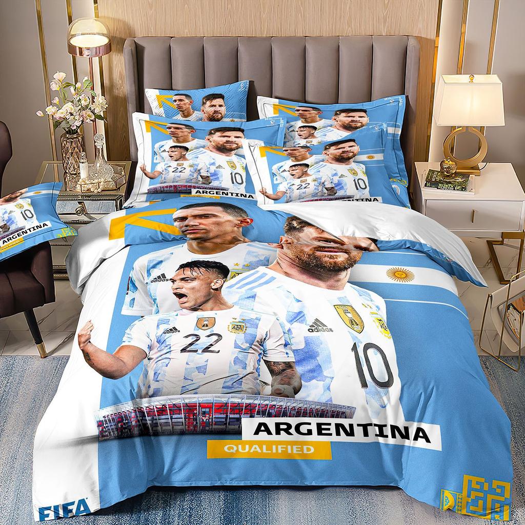 Home Textile Quilt Set Four-Piece World Cup Football 3D Printing Three-Piece Bedding
