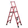 Aluminium Telescopische Ladder, 4-Treden Ladder, Opvouwbare Veiligheidshuis-Ladder met Luchtkussen & Antislip Voeten, Visgraat Ontwerp Ladder voor Thuis