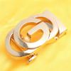 **Hongsheng Men's Zinc Alloy Automatic Belt Buckle with Classic Logo**