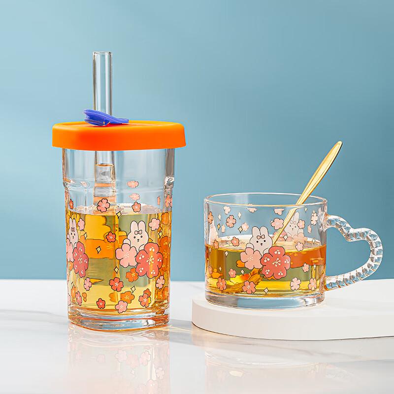 Kemeiruite Coffee Companion Heat-Resistant Glass Mugs with Handles