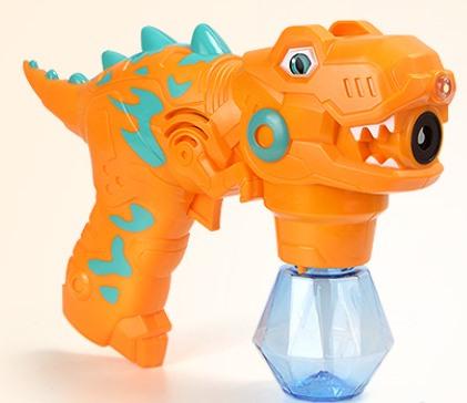 Kinder Dinosaurier Seifenblasenpistole Elektrisch Licht Musik Spielzeugpistole Wasserdicht Vollautomatische Seifenblasenmaschine