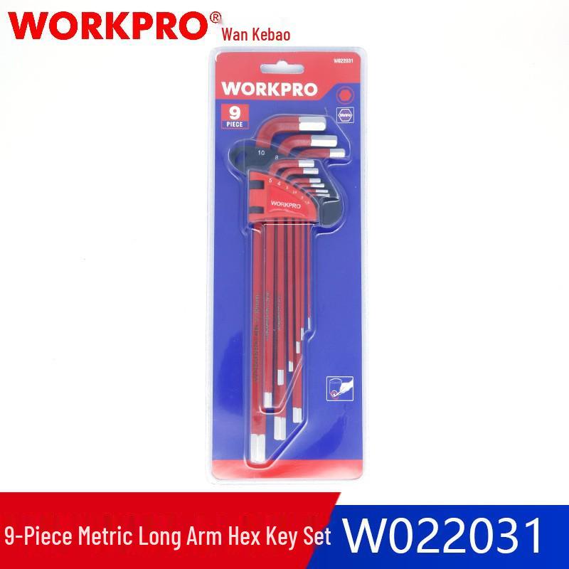 Wanke Bao 9-Piece Metric Extended Hex Allen Wrench Set W022031 W022031