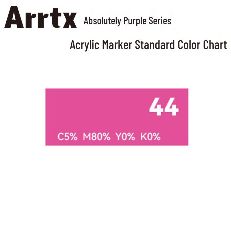 Arrtx Ataishi Akrylový marker s měkkým hrotem, Jeden kus, Absolutní fialová, Styl A/B, 30 barev, Voděodolný, Rychleschnoucí, Krycí.