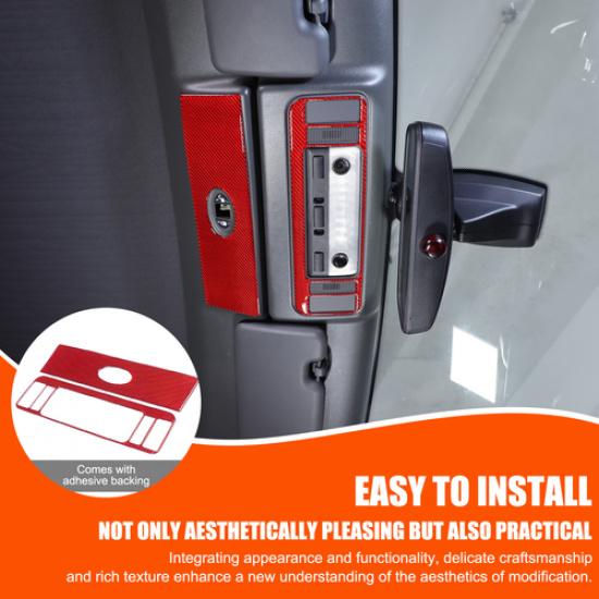 Red Carbon fiber Reading light Switch Trim Cover For BMW 6 Series E63 E64 04-10