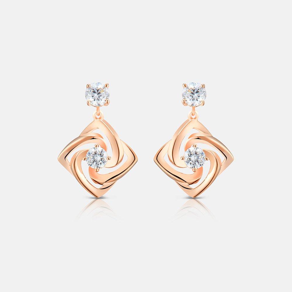 La Rosa Bianca Rose Silver Earrings A202Se0108Rpa .