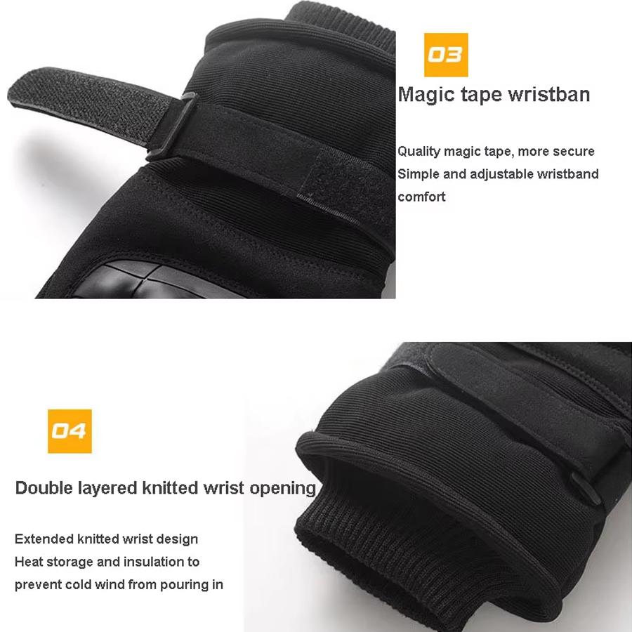 1Pair Winter Motorcycle Gloves Touchscreen Outdoor Hunting Protection Mountaineering Skiing Full Finger Gloves