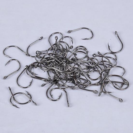 MUQZI Sports Accessory 500 Pcs Fish Jig Hooks with Hole Fishing Hook Tackle Box Carbon Steel Fishhook