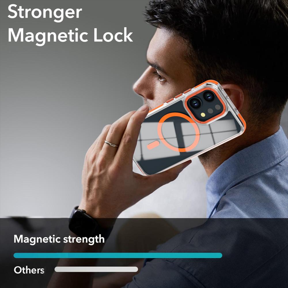 KEYSION HD Transparent Magnetic Case for MagSafe for OPPO Reno14 Pro 5G Clear Shockproof Phone Cover for OPPO Reno13 5G