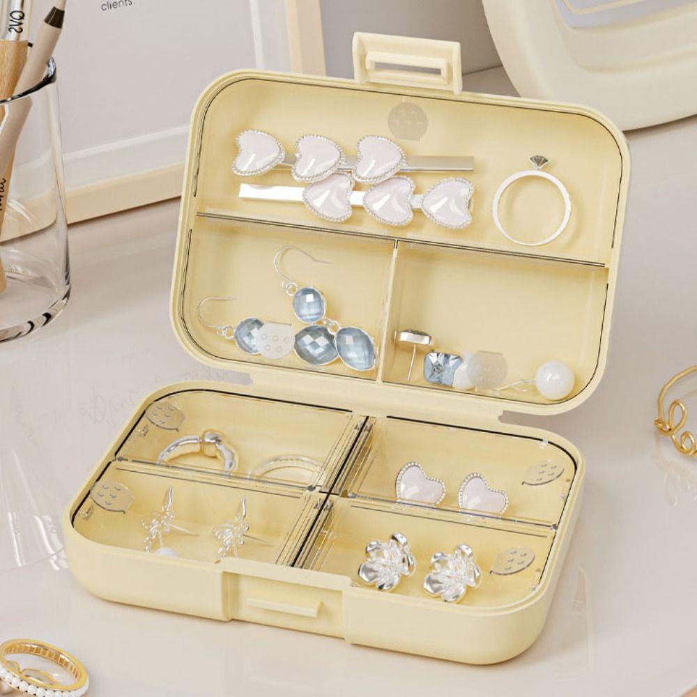 Mini Jewelry Box Portable Storage Box Multipurpose Pill Case  Necklace