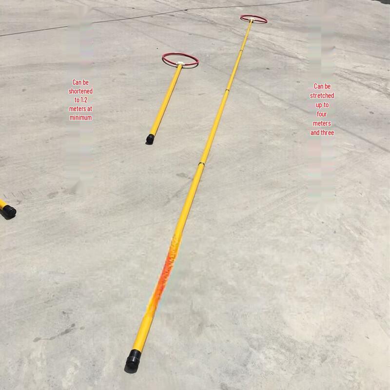 DAXTE Telescopic Fiberglass Pool Rescue Pole with Hook