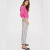 Classic British Style Plaid Straight-Leg Pants