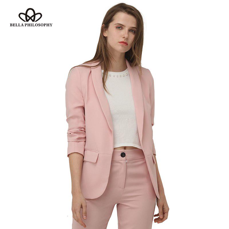 Donne OL Puff Sleeve Workwear Blazer Cappotto No Button Tre Quarti Donne  Business Outwears – acquistare a basso prezzo nel negozio online Joom