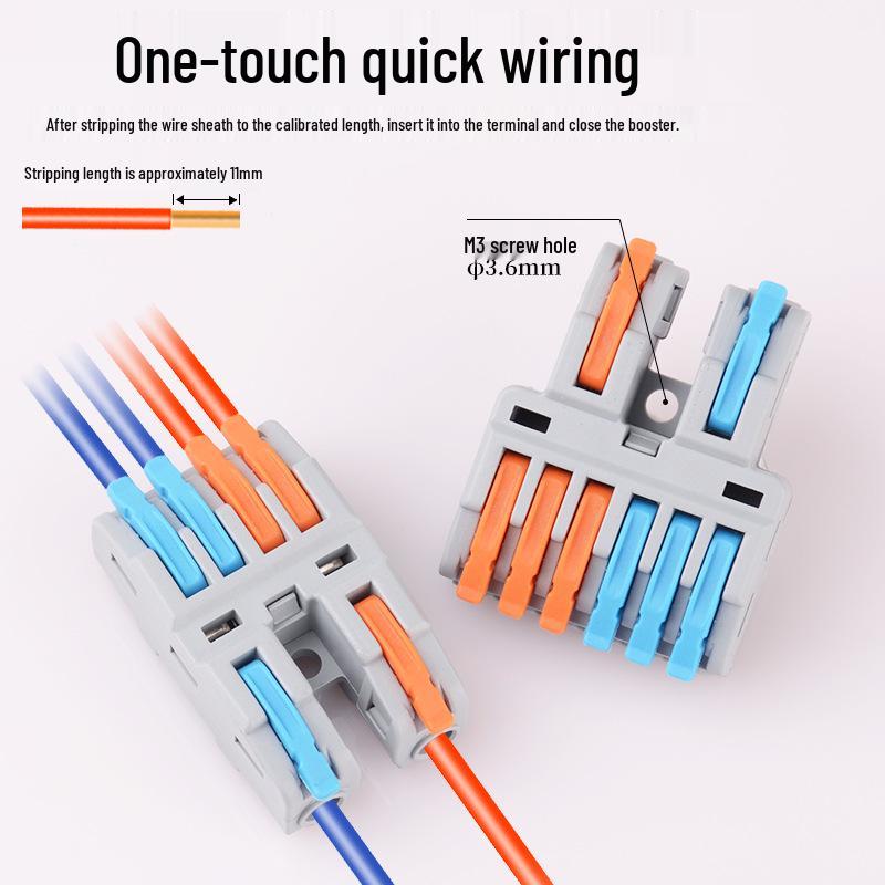 Quick Connector for Home Wiring: Two-in-Six-Out, Four-Out, Eight-Out Terminal Block for Distribution Box