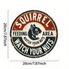 Vintage Metal Poster Squirrel Irony Wall Art Decor for Home Cafe 20x20 Cm