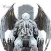 Mysterious Retro Ornaments 3D Printed Throne Cthulhu Statue, Gothic Resin Figurine for Shelf & Desk Detailed Bat Wing Sculpture Decor, Tentacle