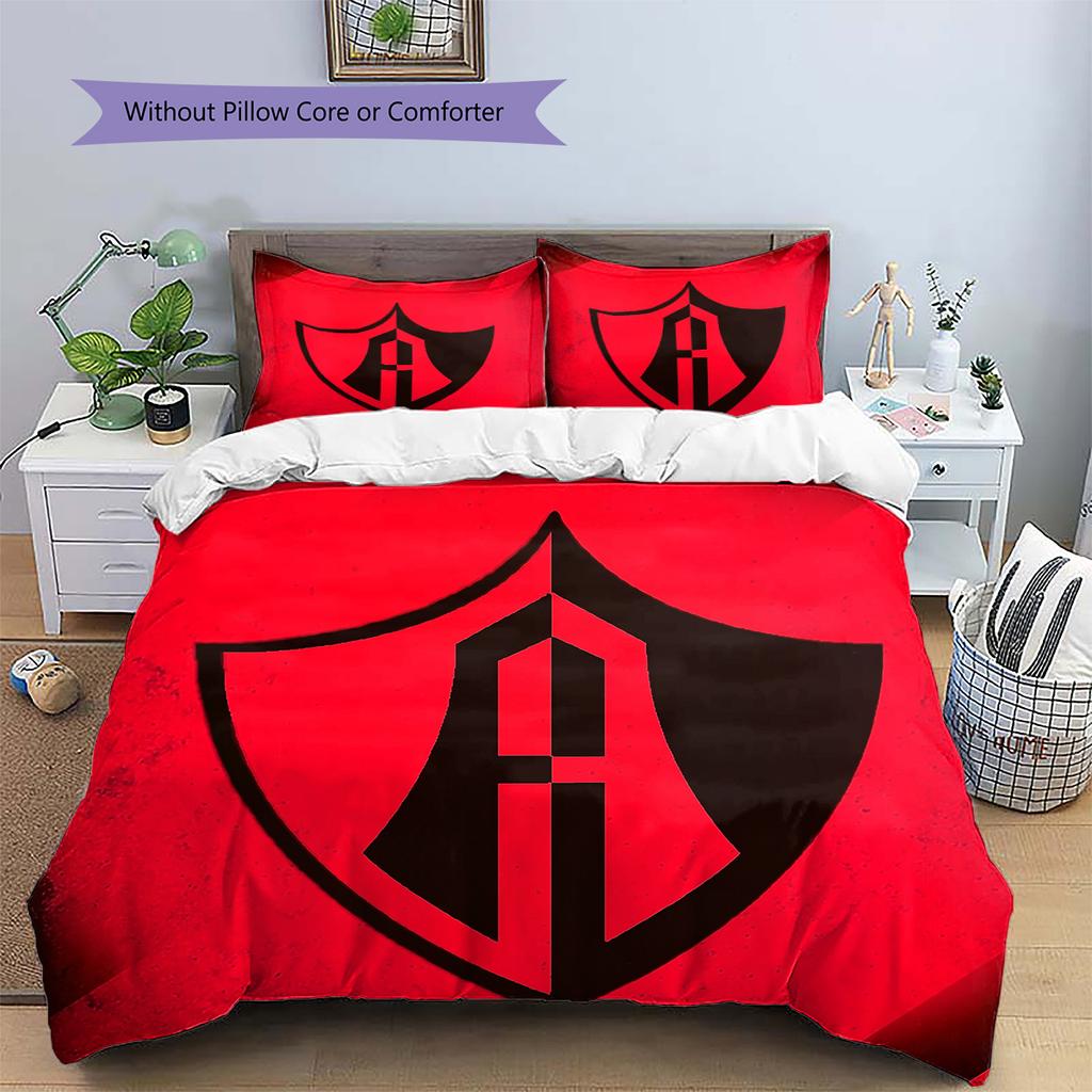 Atlas Football Club Pattern Bedding Quilt Set Home Decoration Gift (1 * duvet cover + 2 * pillowcase without core)