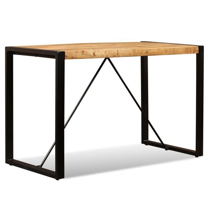 VidaXL Table de salle à manger Bois de manguier brut 120 cm
