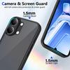 KEYSION Matte Translucent Black Phone Case for VIVO Y05 Silicone+PC Anti-slip Shockproof Back Cover for VIVO Y11 5G Y11d Y21 5G