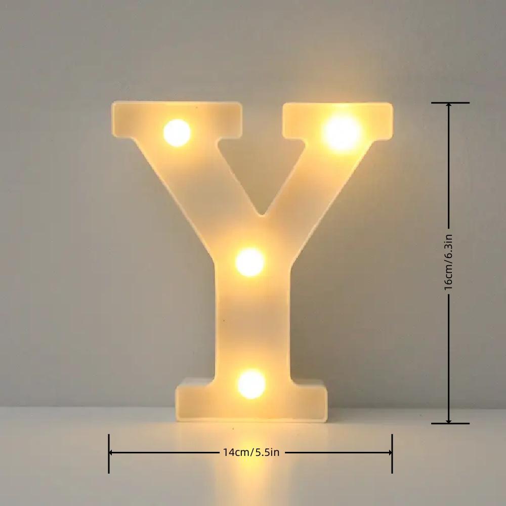 1PC LED Alphabet&Number Lights For Home,Wedding,Proposal,Birthday,Party,Photo Prop, Battery Powered White Decorative Night Light