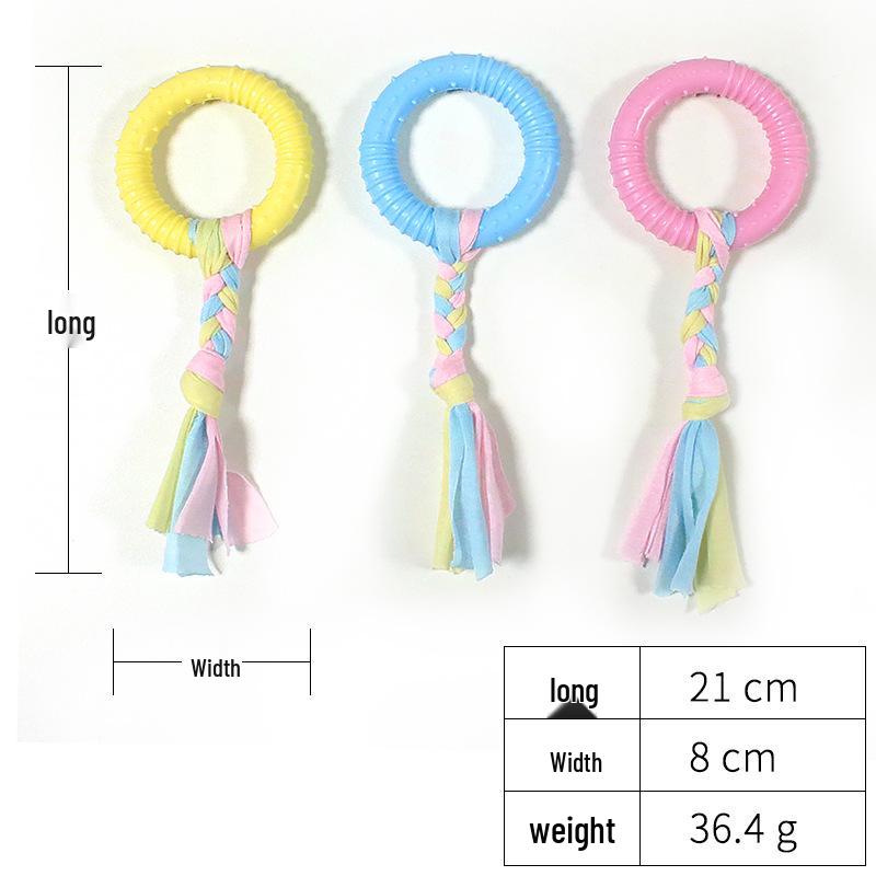 Eco-Friendly Indestructible Pet Dog Toys - Bite-Resistant Cotton Rope Fabric Molar Strips
