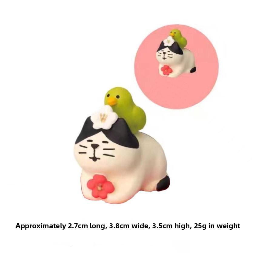 Cherry Blossom Cat Resin Craft With Cute Cat Figurine For Collectors And Gift Ideas