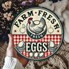 Vintage Farm Fresh Eggs Metal Tin Sign 8x8 Inch Retro Kitchen Wall Decor Home Bar Cafe Art