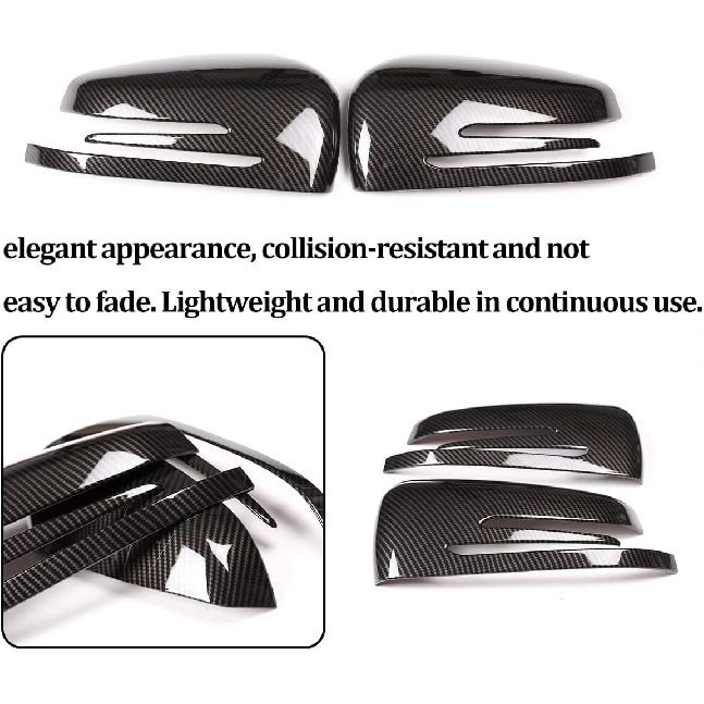 For Mercedes Benz A CLA GLA GLK Class W176 W117 X156 X204 2014-2017 Carbon Fiber Side Rear View Mirror Cover Trim