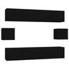 VidaXL Ensemble de meubles TV 6 pcs Noir Bois d'ingénierie 3114359