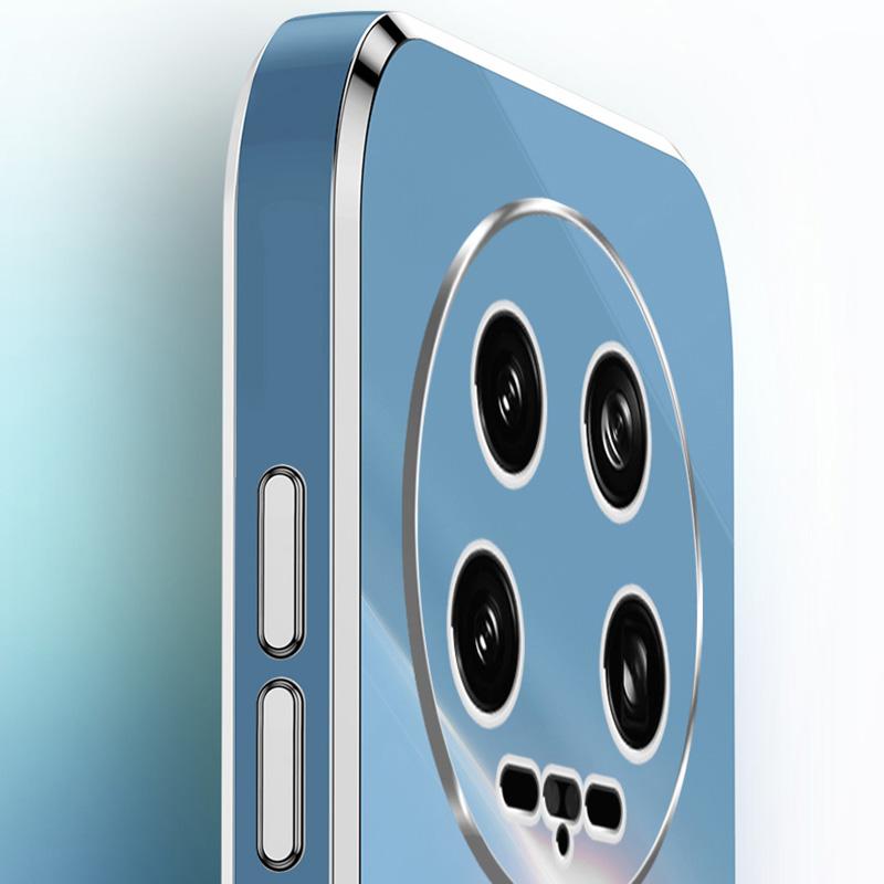 XINLI For Xiaomi 14 Ultra TPU Case Electroplating Phone Cover with Ring Holder Kickstand