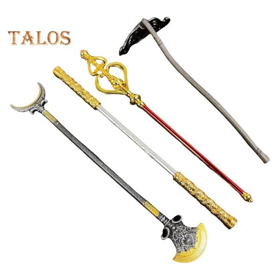 4 Teile/satz Wukong Goldene Knüppel Rake Staff Kit Geschnitzte Reise in den Westen Charakter Waffe Ruyi Jingu Bang Monkey King Bar Golden Hoop Stick Modell
