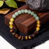 Festive Gifts Green Aventurine Citrine And Tiger Eye Beaded Bracelet Warm Fashion Jewelry For Men And Women Daily Wear Simple Versatile Accessory
