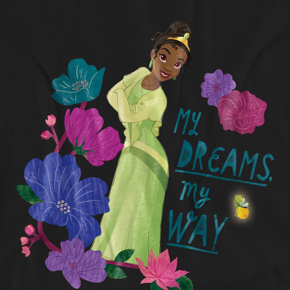 Princezna a žába Unisex dospělácké Tričko My Dreams, My Way Tiana