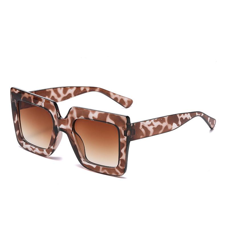 New Fashion Sunglasses Women Trendy Large Frame Two Color Splicing Sun Glasses Men Outdoor Beach Sunshade Eyewear Uv400