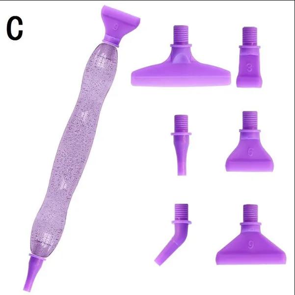 Outil de peinture diamant 5D, stylo à pointe en résine, nouveau stylo de peinture diamant avec conception de fil, Kits de têtes de stylo multi-placeurs