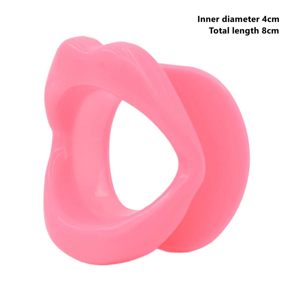 Full Silicone O Ring Gag Strap,Open Mouth Bite Gag,Fetish Oral Fixation  Toys,Sex Slave Bondage Muzzle SM Couple Flirt Tools