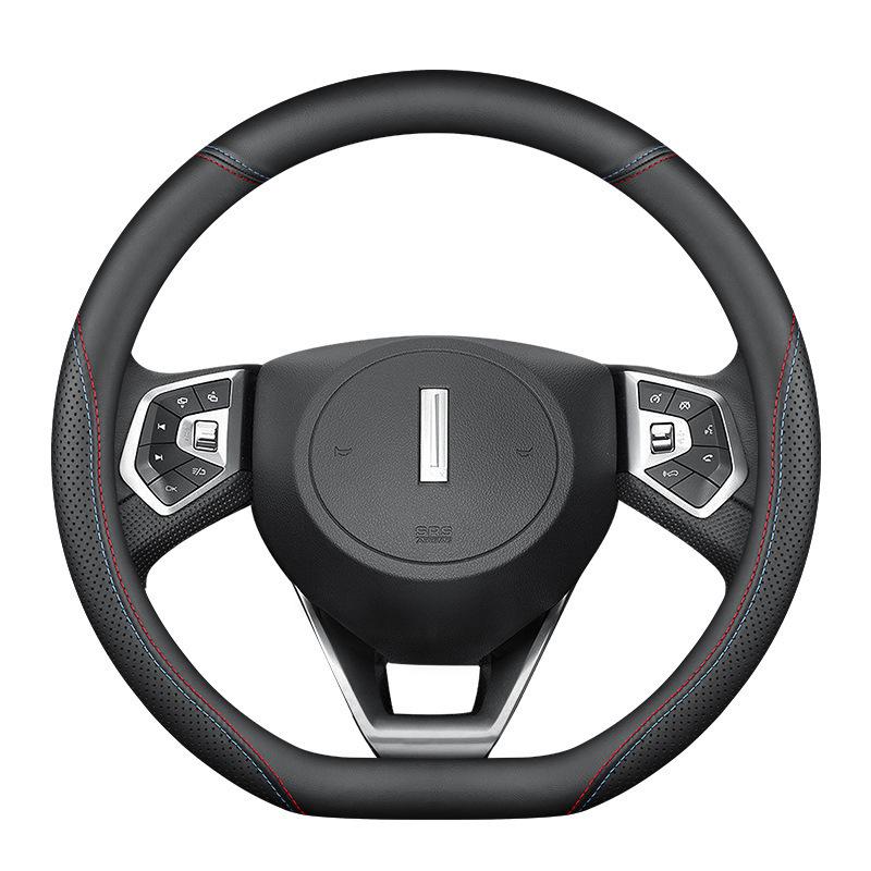 Genuine Leather Steering Wheel Cover for Great Wall WEY VV7S P8 VV6 VV5 VV7 - Ultra-thin Design