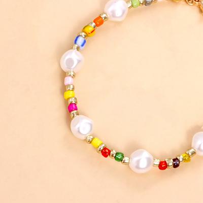 Handmade Threading Colored Rice Bead Bracelet, Popular Temperament Personalized Jewelry