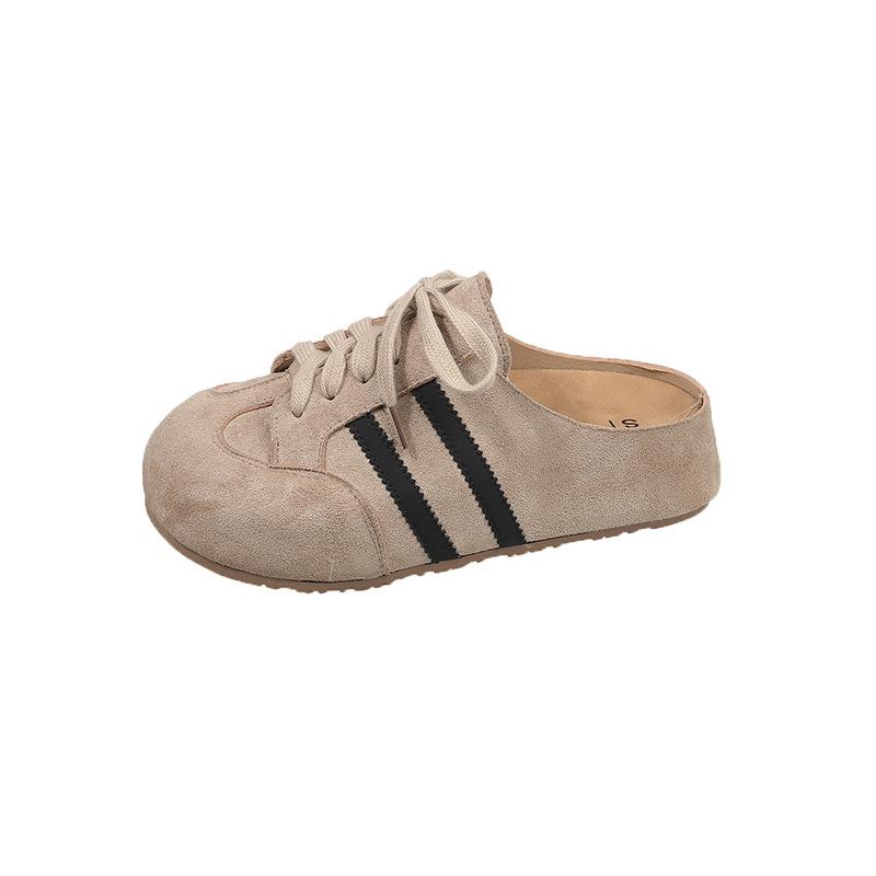 

Тапочки женские верхняя одежда весна 2025 новый тренд ретро мода универсальные маленькие толстодонные повседневные полутапочки 40