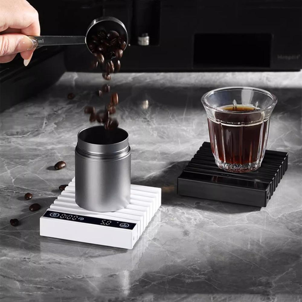 D2 Mini Coffee Scale Automatic Timing Function Rechargeable USB 3kg/0.1g High Precision Scale for Espresso Hand-Poured Coffee