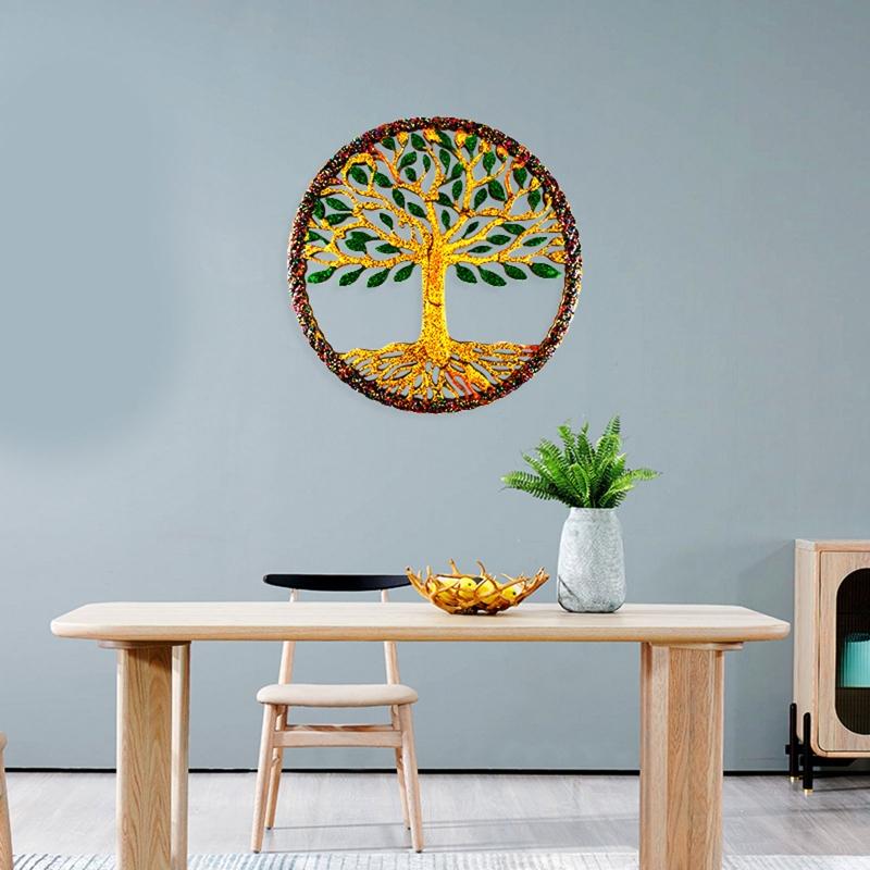 Baum Bastel-DIY Harz Silikonform Wandbehang Dekoration Gießform Schablone für Tisch Haus Schmuckherstellung Werkzeug