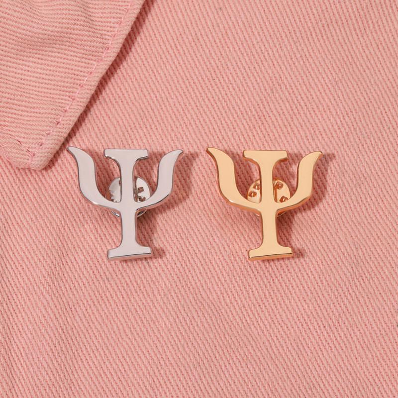 Retro Alloy Geometric Brooch Psychology Pin Elegant Fashion Accessory For Trendy Men Women And
