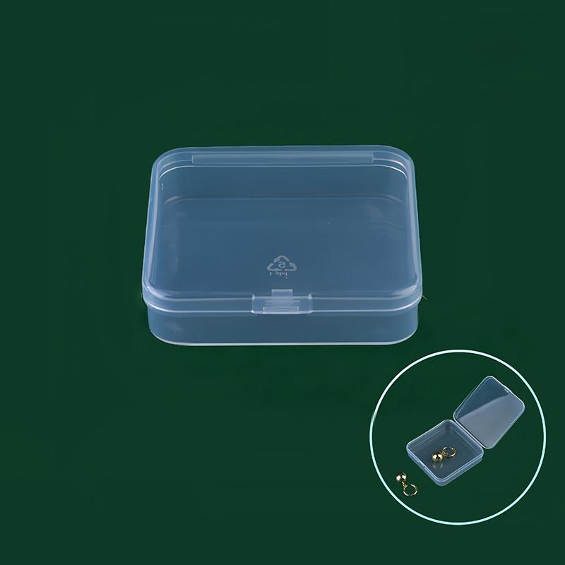 Mini Plastic Box Rectangular Translucent Packing Box Dustproof Durable Strong Jewelry Button Sundries Storage Case Container