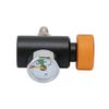 CO2 Cylinder Adapter Adjustable Soda Valve with 8mm Male Head 3000psi Pressure Gauge